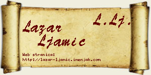 Lazar Ljamić vizit kartica